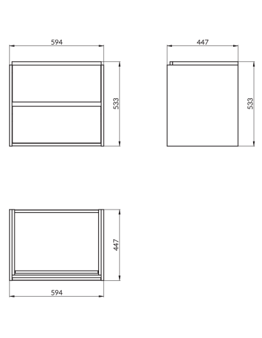 Cersanit izlietnes skapītis Crea 60 pelēks 0276000 - 3