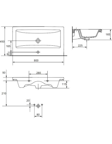 Cersanit skapītis izlietnei Smart 80, balts - 9