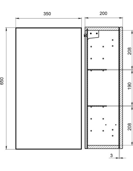 Cersanit sienas skapītis Smart 35 - 5 Cersanit sienas skapītis Smart 35 - 5