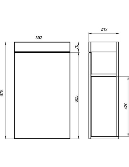 Cersanit skapītis izlietnei Smart 40 - 5 Cersanit skapītis izlietnei Smart 40 - 5