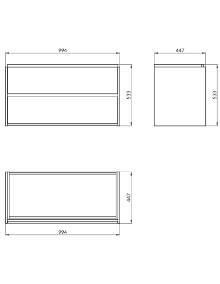Cersanit izlietnes skapītis Crea 100 balts 0276001 - 3