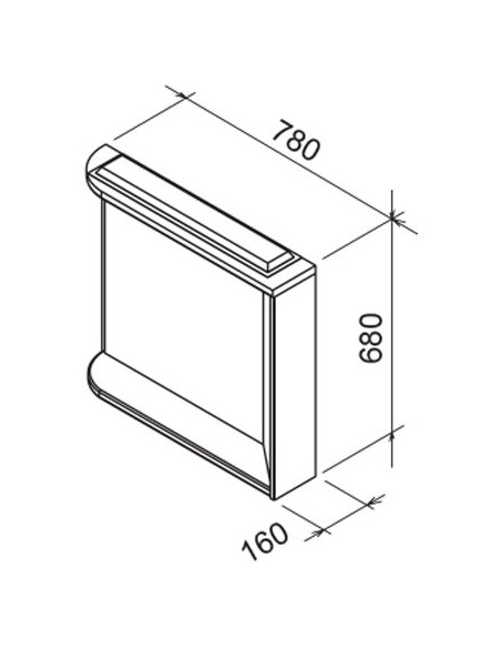 Ravak spogulis Rosa М 780 - 5 Ravak spogulis Rosa М 780 - 5