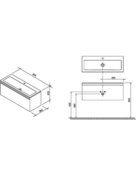Ravak grīdas skapītis Clear - 8 Ravak grīdas skapītis Clear - 8