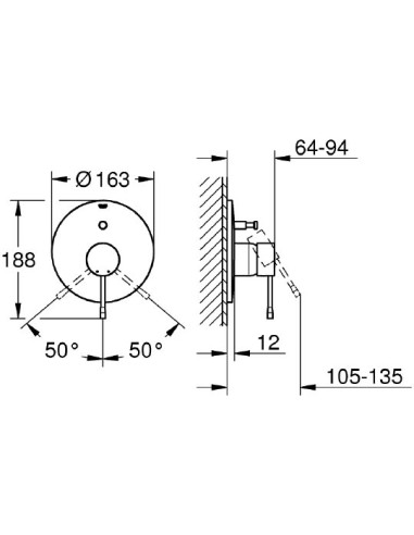 Grohe jaucējkrāns vannai ar dušu Essence New 19285AL1 - 3