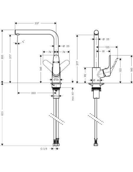 Hansgrohe virtuves jaucējkrāns Focus 31817670