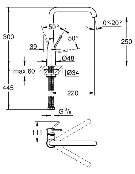 Grohe virtuves jaucējkrāns Essence New 30269A00 - 4 Grohe virtuves jaucējkrāns Essence New 30269A00 - 4
