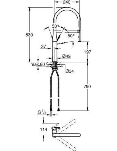Grohe virtuves jaucējkrāns Essence New 30294DC0 - 3