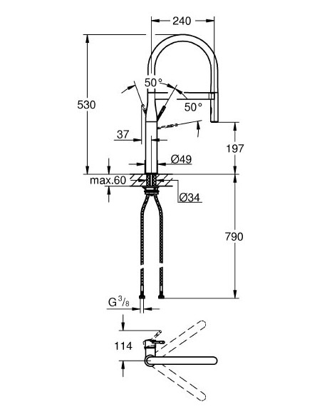 Grohe virtuves jaucējkrāns Essence New 30294DC0 - 3 Grohe virtuves jaucējkrāns Essence New 30294DC0 - 3
