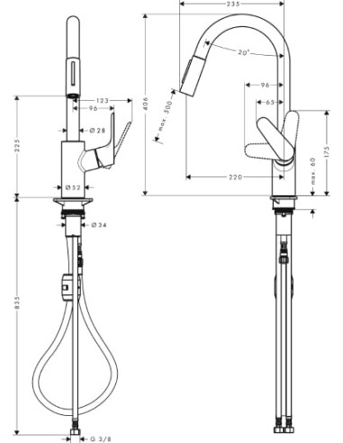 Hansgrohe virtuves jaucējkrāns Focus 31815670