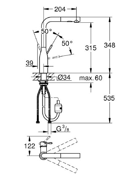 Grohe virtuves jaucējkrāns Essence New 30270AL0 - 3 Grohe virtuves jaucējkrāns Essence New 30270AL0 - 3