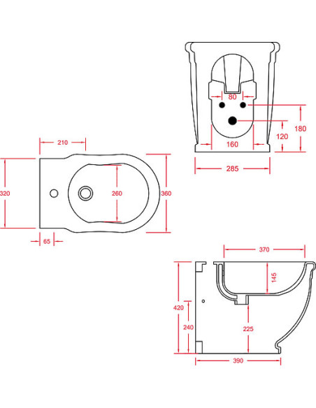 ArtCeram gridas bidē Hermitage HEB001 - 3 ArtCeram gridas bidē Hermitage HEB001 - 3