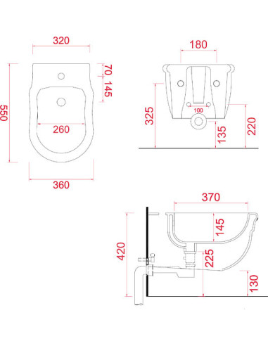 ArtCeram piekaramais bidē Hermitage HEB003 - 4
