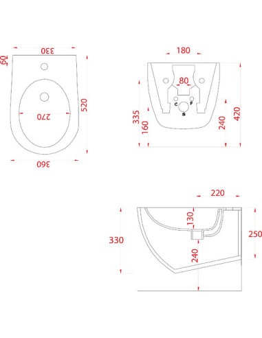 ArtCeram piekaramais bidē File 2.0 FLB001 - 3