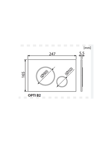 OPTI B2 FLUSH BUTTON CHROME GLOSS - 3