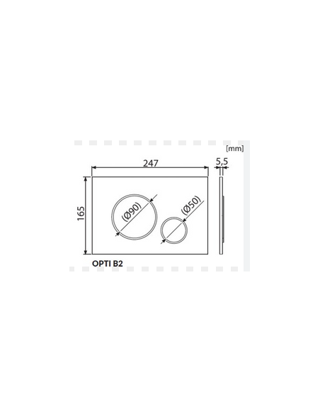 OPTI B2 FLUSH BUTTON CHROME GLOSS - 3 OPTI B2 FLUSH BUTTON CHROME GLOSS - 3