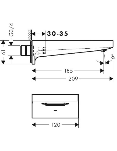 Hansgrohe izteka Metropol 32543140