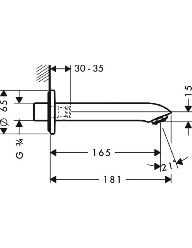 Hansgrohe izteka Metris 31494000