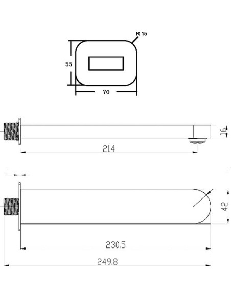 Ravak izteka Chrome CR 027.00 - 3 Ravak izteka Chrome CR 027.00 - 3