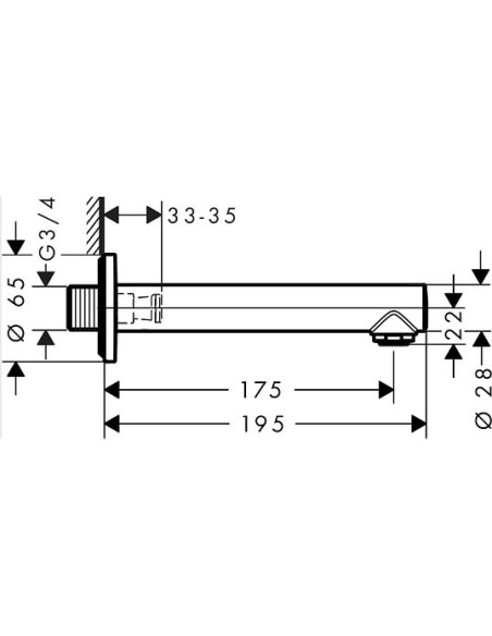 Hansgrohe izteka Talis S 72410000