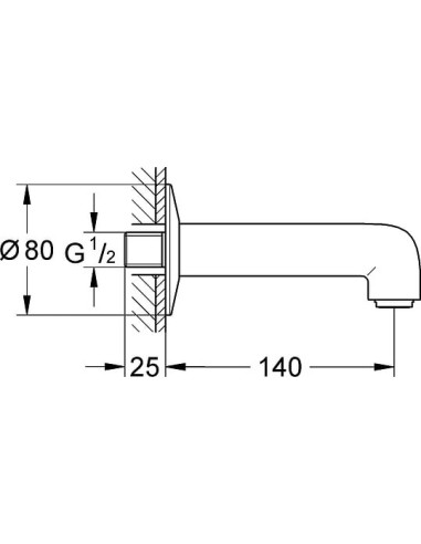 Grohe izteka BauClassic 13258000 - 3