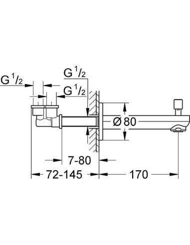 Grohe izteka Eurosmart Cosmopolitan 13262000 - 3