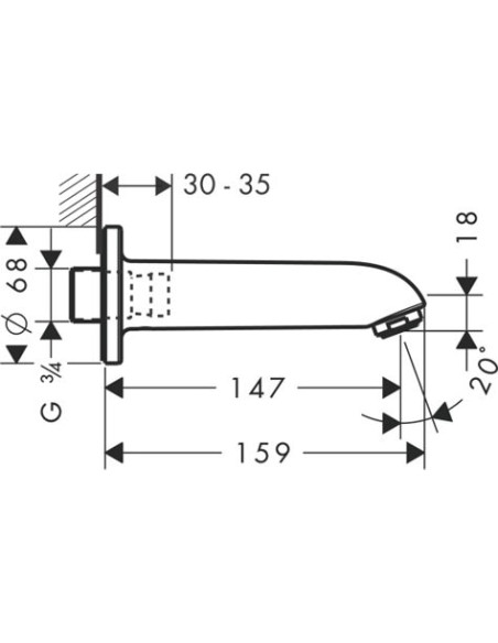 Hansgrohe izteka E/S 13414000