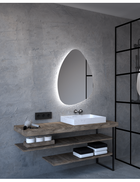 NAIRA Spogulis ar fona LED apgaismojumu pa perimetru