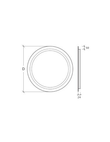 OANA Spogulis ar frontālu LED apgaismojumu