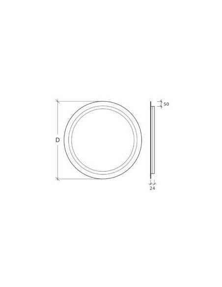 OANA Spogulis ar frontālu LED apgaismojumu