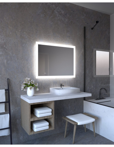 NATALIA Spogulis ar fona LED apgaismojumu pa...