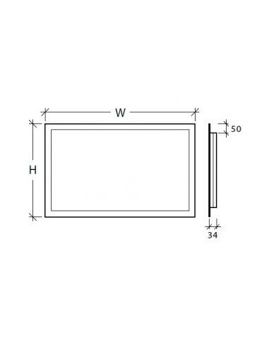 NATALIA Spogulis ar fona LED apgaismojumu pa...