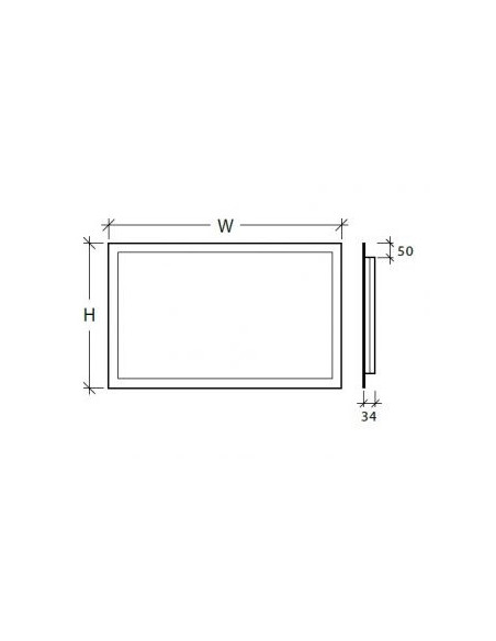 NATALIA Spogulis ar fona LED apgaismojumu pa perimetru