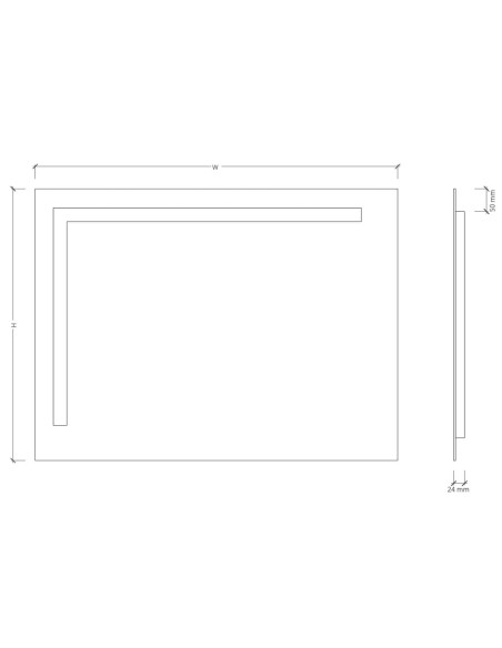 CARMEN Spogulis ar frontālu LED apgaismojumu