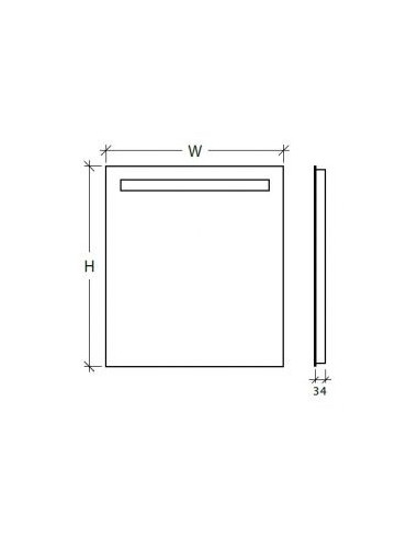 ELIZA Spogulis ar frontālu LED apgaismojumu