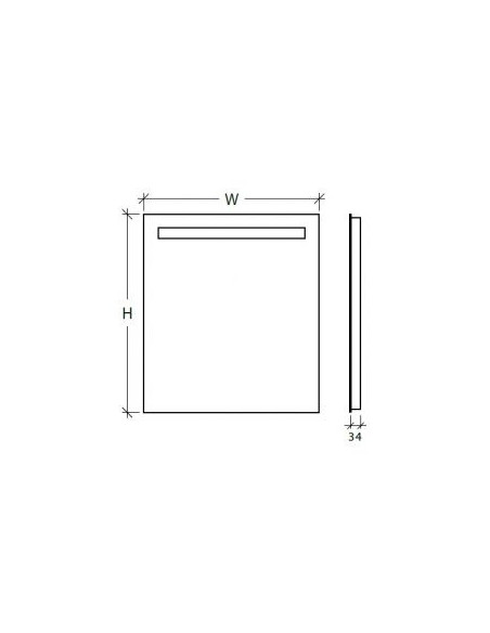 ELIZA Spogulis ar frontālu LED apgaismojumu