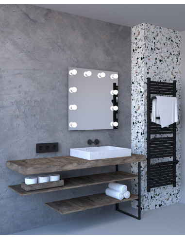 MERILINA Spogulis ar frontālu LED spuldžu...