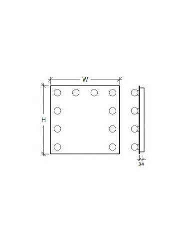 MERILINA Spogulis ar frontālu LED spuldžu...