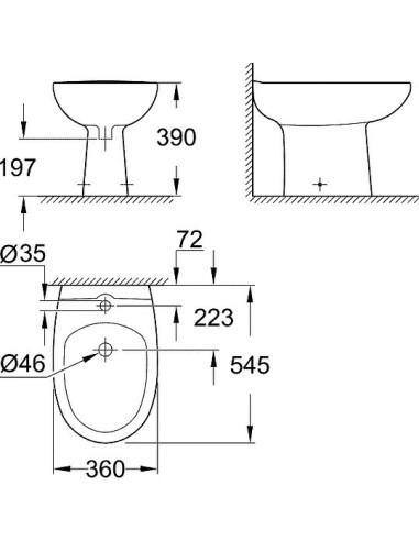 Grohe gridas bidē Bau Ceramic 39432000 - 4