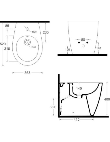 ArtCeram gridas bidē Step STB002 - 5