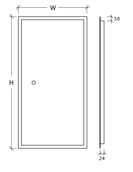 KEN Spogulis ar frontālu un fona LED apgaismojumu