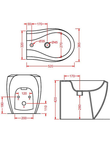 ArtCeram gridas bidē Blend BLB002 - 6