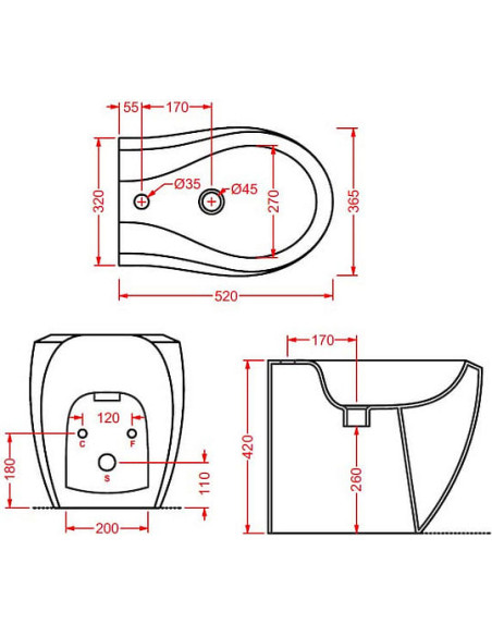 ArtCeram gridas bidē Blend BLB002 - 6 ArtCeram gridas bidē Blend BLB002 - 6