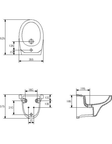 Cersanit piekaramais bidē Delfi - 5 Cersanit piekaramais bidē Delfi - 5