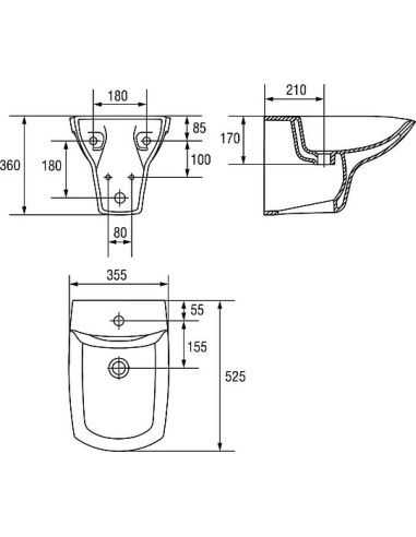 Cersanit piekaramais bidē Carina - 6