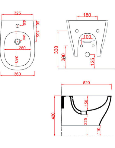 ArtCeram piekaramais bidē Ten TEB002 01 00 - 6