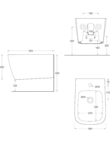 ArtCeram piekaramais bidē A16 ASB001 - 8