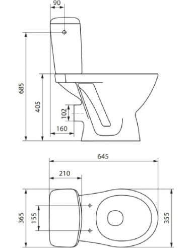 Cersanit tualetes pods Koral 40 K011 B - 4