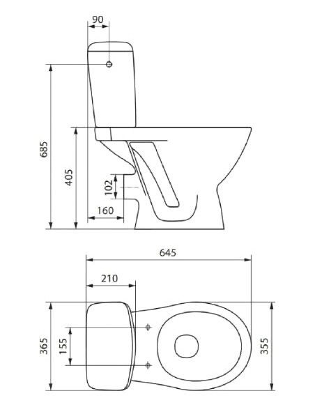 Cersanit tualetes pods Koral 40 K011 B - 4
