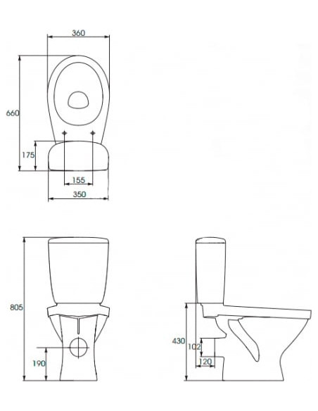 Cersanit tualetes pods Trento TR 011 - 3