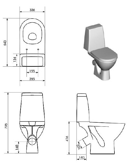 Cersanit tualetes pods Granta - 5 Cersanit tualetes pods Granta - 5
